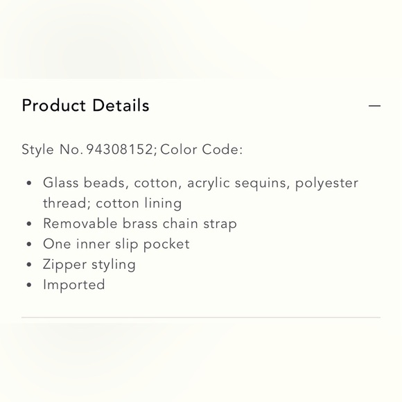 Anthropologie Anna Harlow Russo Beaded Monogram “N” Clutch Crossbody Chain Strap - Picture 7 of 8